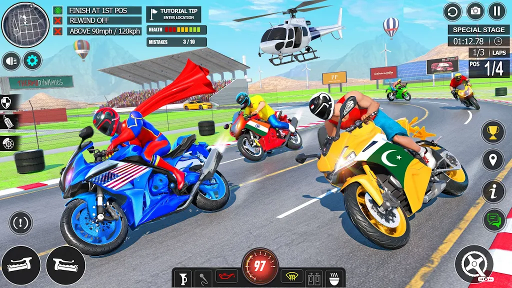 GT Superhero Bike Racing Games Screenshot1