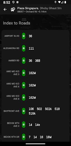 SG Bus Arrival Times Screenshot6