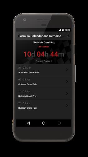 Formula 2023 Calendar Screenshot2