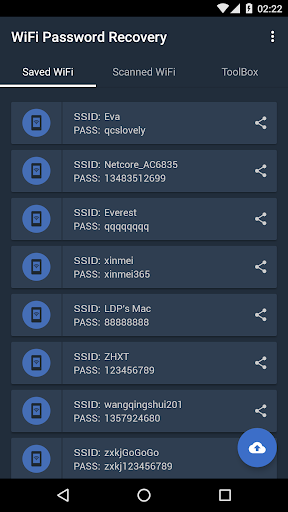 WiFi Password Recovery Screenshot1