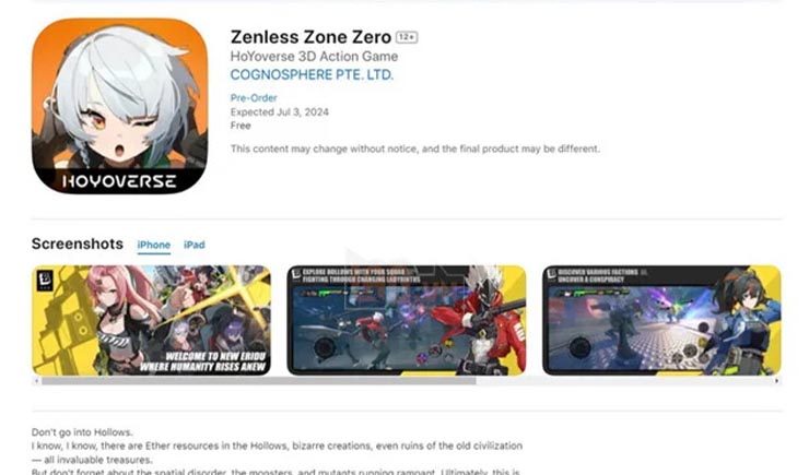 Dikabarkan bahwa game terbaru dari miHoYo, Zona Nol Tanpa Batas, akan dirilis pada awal bulan Juli t News
