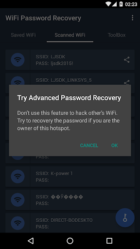 WiFi Password Recovery Screenshot3