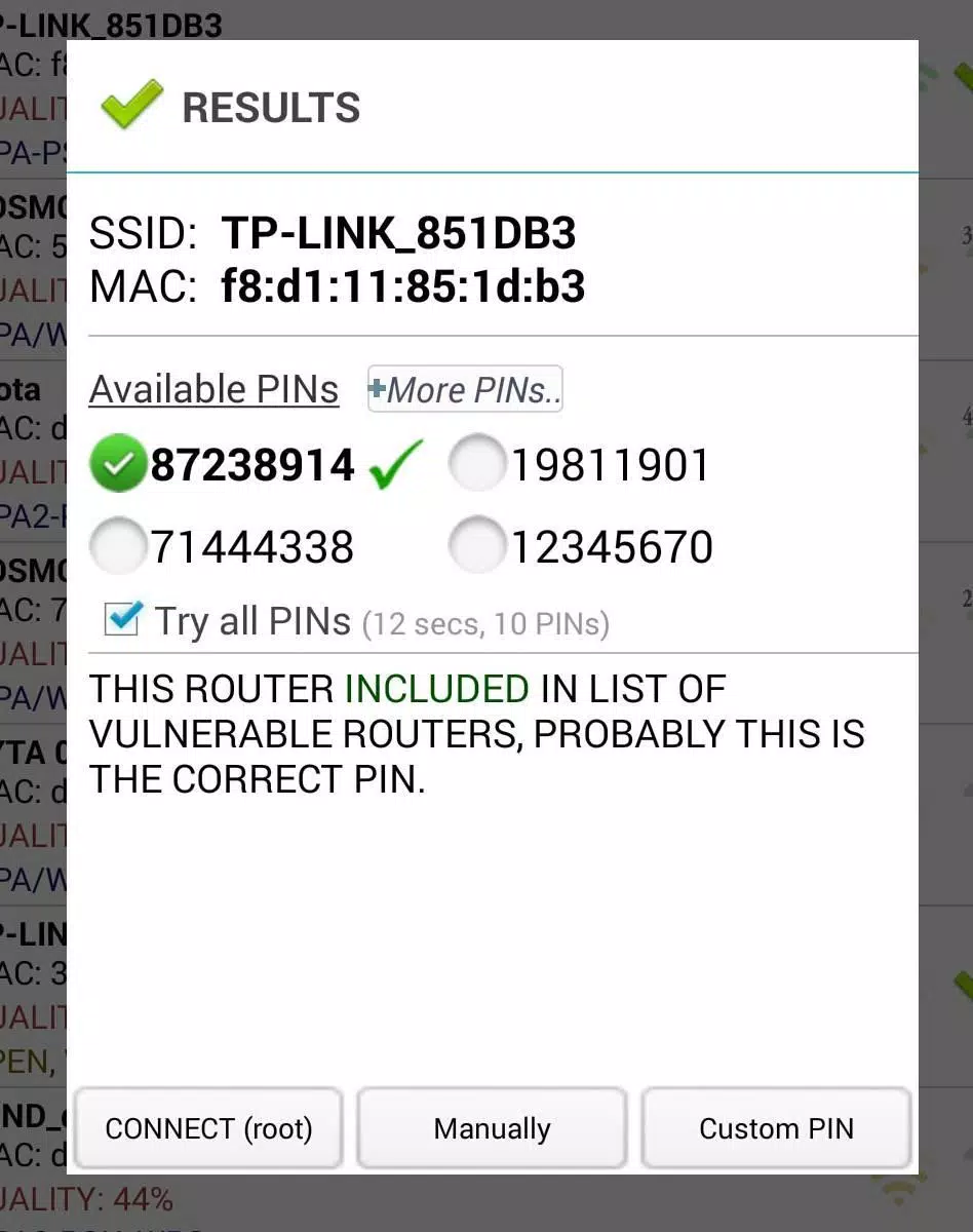 Wifi WPS Plus Screenshot2