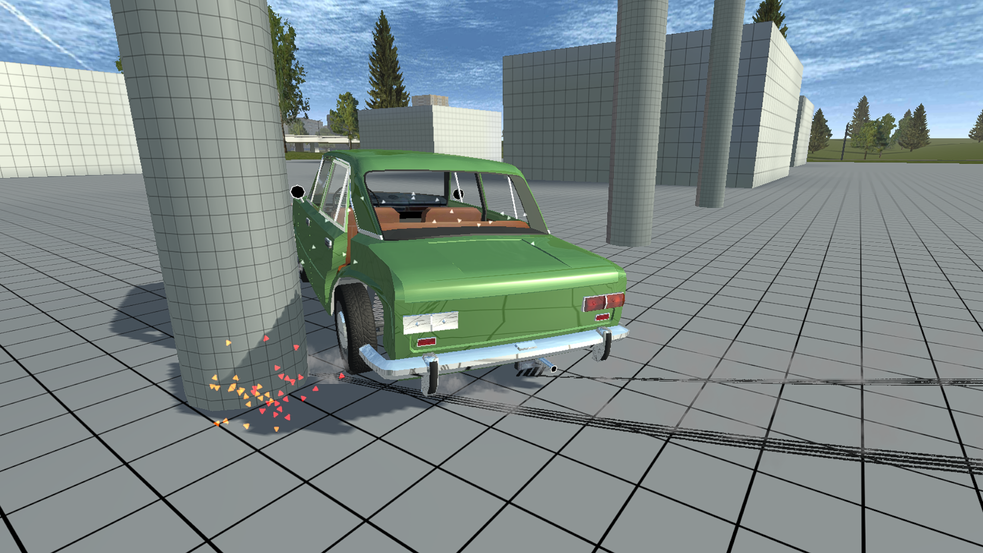 Simple Car Crash Physics Simulator Demo Screenshot2