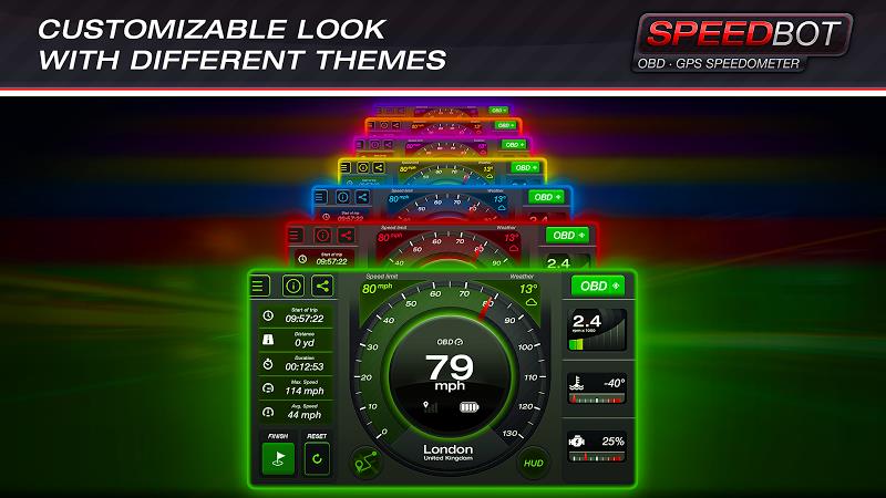 Speedbot. GPS/OBD2 Speedometer Screenshot4