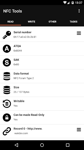 NFC Tools Screenshot2