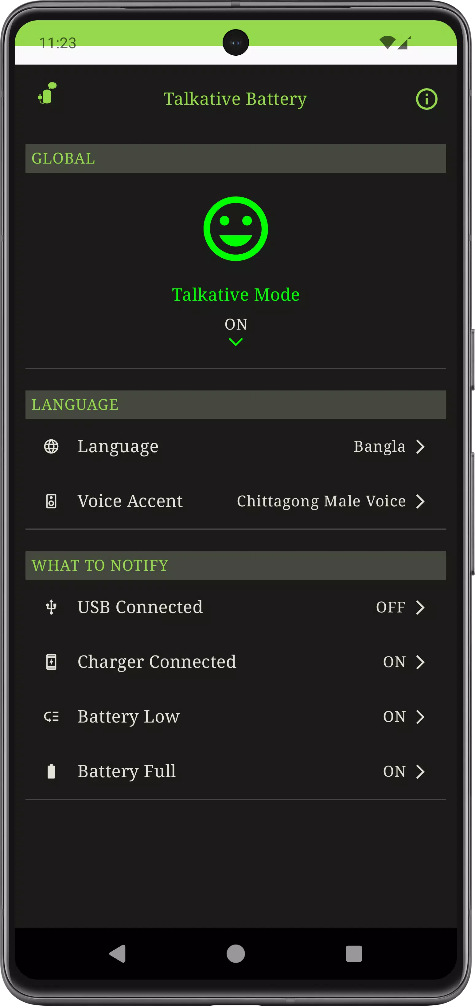 Talkative Battery Screenshot1