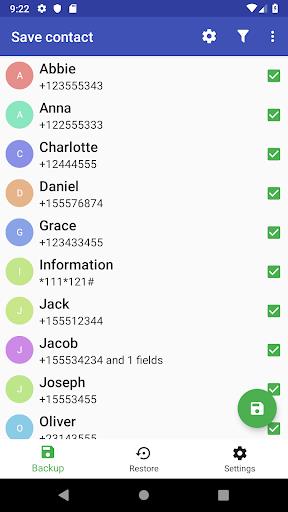 Save contacts Screenshot1