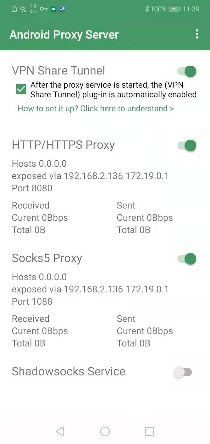 Android Proxy Server Screenshot3