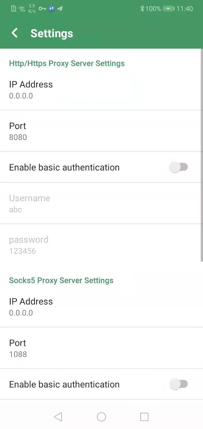 Android Proxy Server Screenshot2