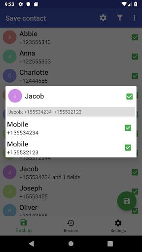 Save contacts Screenshot3