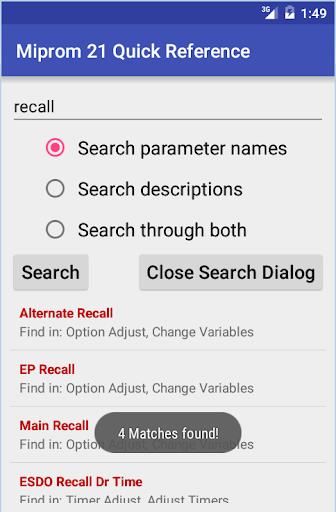 Miprom 21 Quick Reference Screenshot4