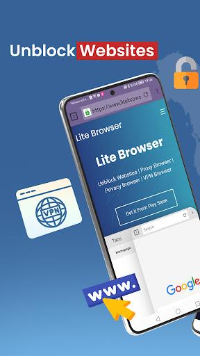 Lite - Secure VPN Browser Screenshot1