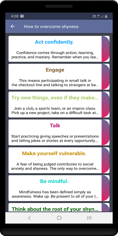 How to overcome shyness Screenshot3