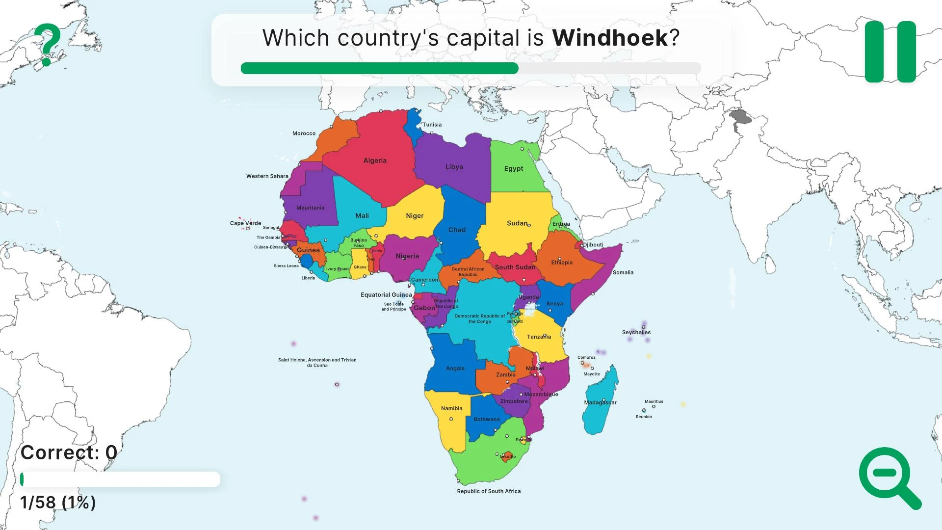 StudyGe Geography capitals flags countries Screenshot2