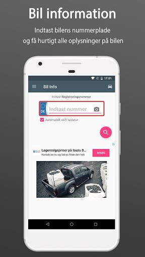 Bil Info nummerplade Screenshot1