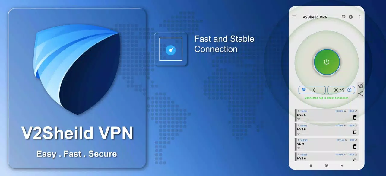 V2shield VPN: fast & private Screenshot1