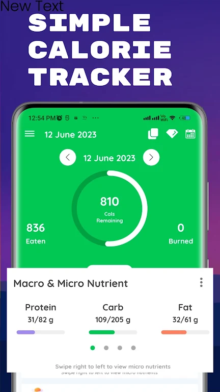 Calorie Tracker & Food Tracker Screenshot1