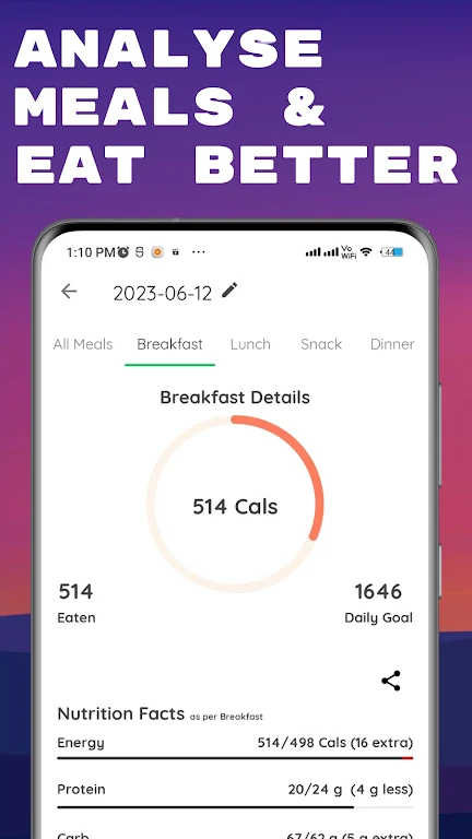 Calorie Tracker & Food Tracker Screenshot3