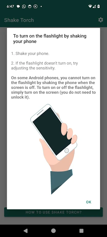 Shake Torch (Flashlight) Screenshot2