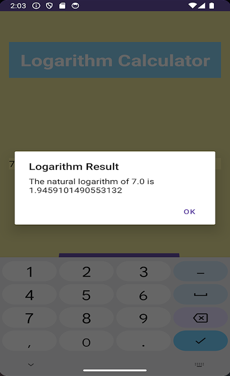 Logarithm Calculator Screenshot3