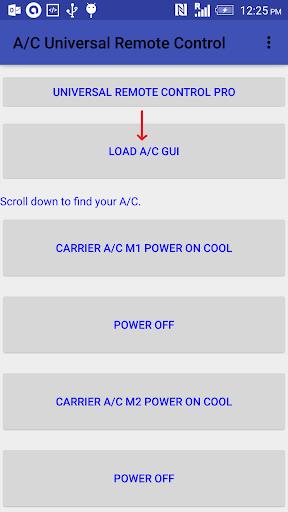 A/C Universal Remote Control Screenshot1