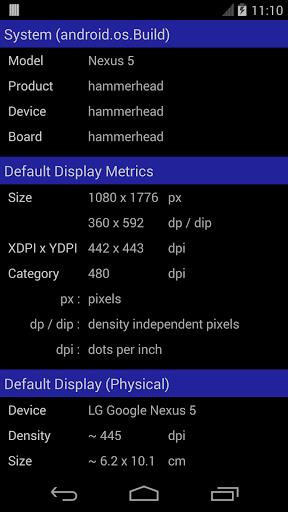 Screen Size / DPI and Dev Info Screenshot4