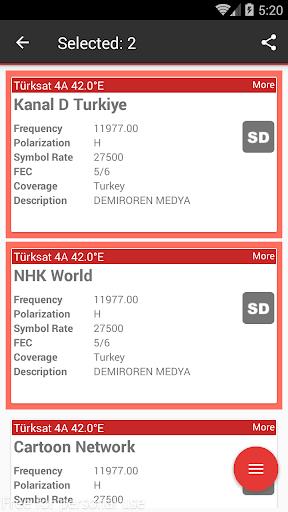 Turksat Frequency List Screenshot3