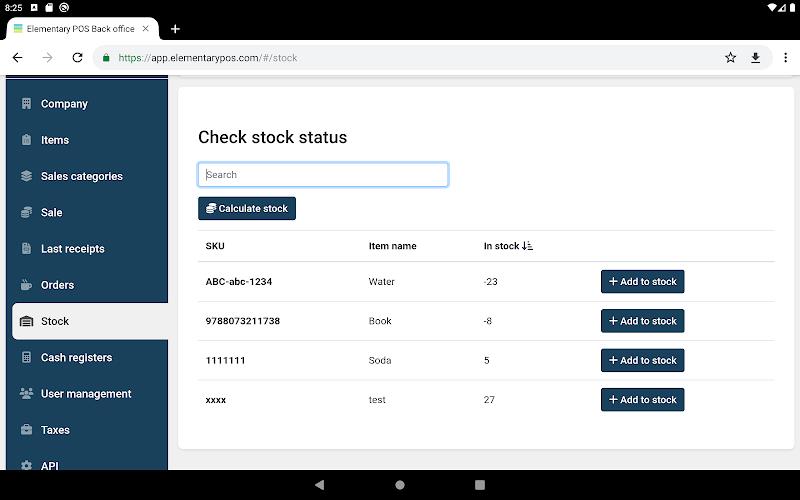 Elementary POS - cash register Screenshot24