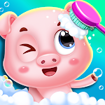 pinky pig daycare salon games APK