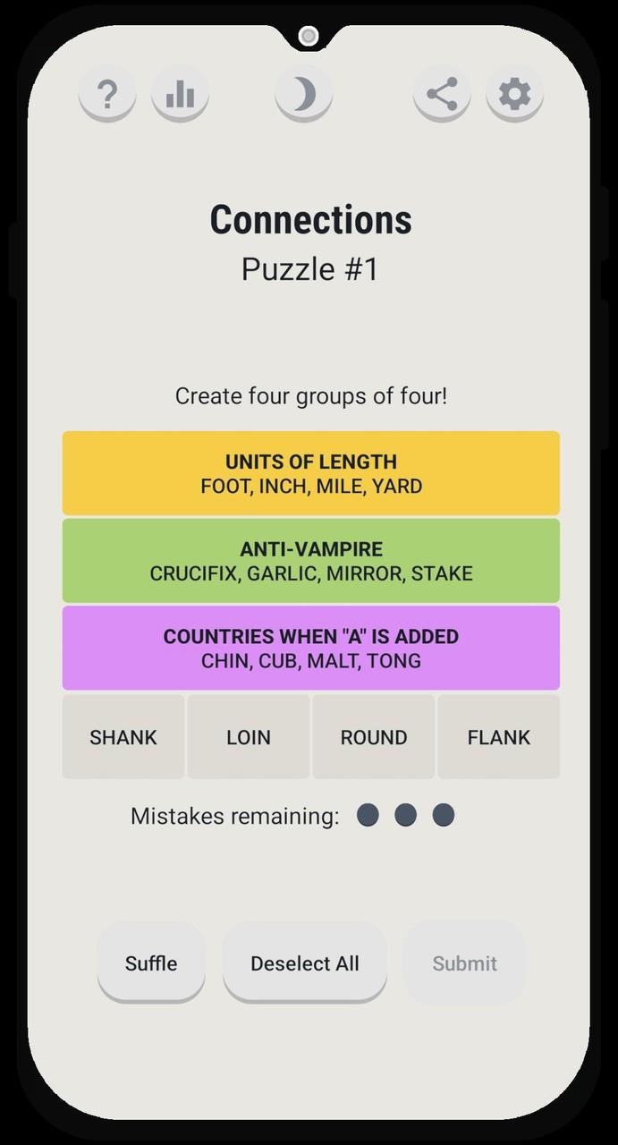 Connections: Group words Screenshot2