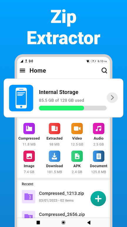Zip Extractor - UnZIP, UnRAR Screenshot1