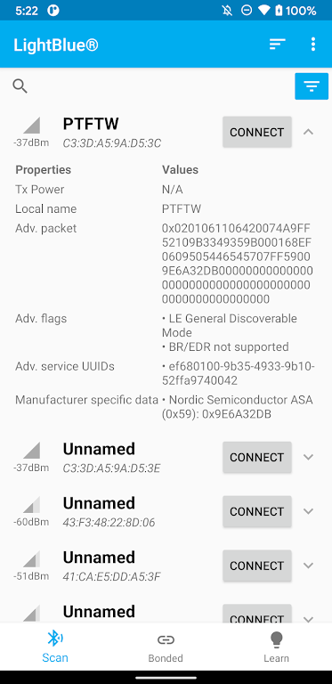 LightBlue® — Bluetooth LE Screenshot1