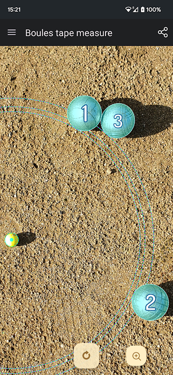 Tape measure for pétanque Screenshot2