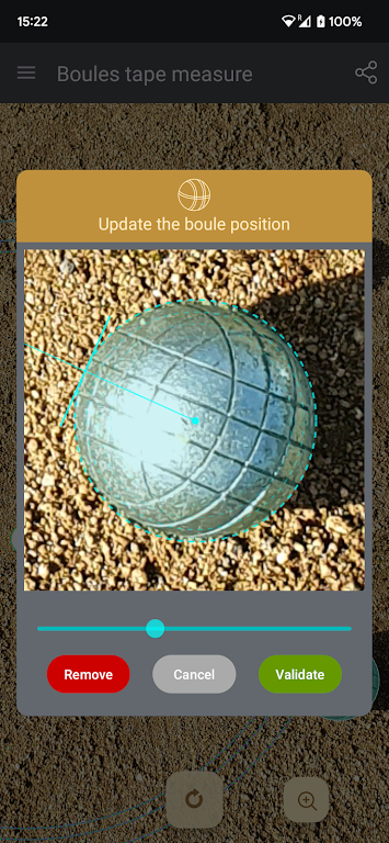 Tape measure for pétanque Screenshot3