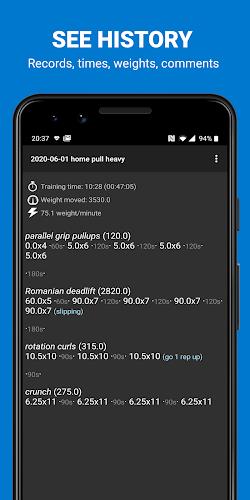 Bodybuilding Workout Log Screenshot3