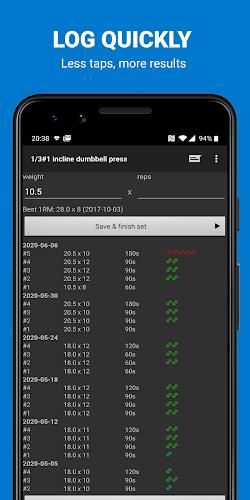 Bodybuilding Workout Log Screenshot2