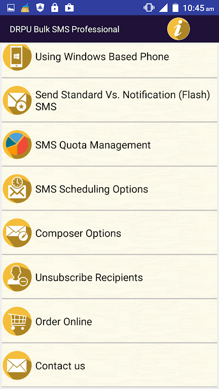 Bulk SMS Software Mobile help Screenshot2