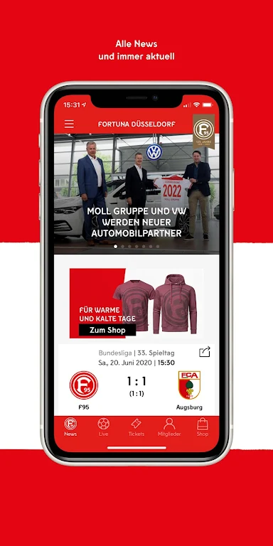 Fortuna Düsseldorf App Screenshot1