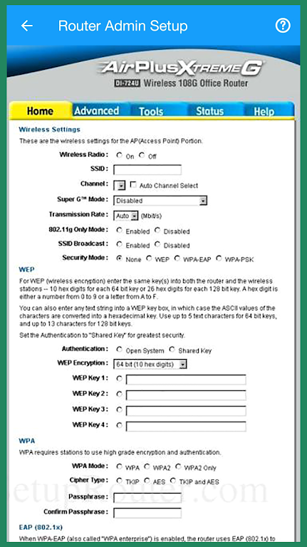 Router Admin Setup - Passwords Screenshot2