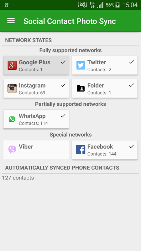 Social Contact Photo Sync Screenshot2