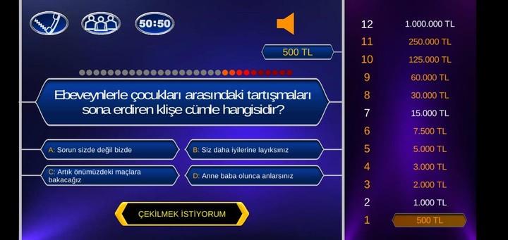 Sesli Sorulu Milyonlar Screenshot1