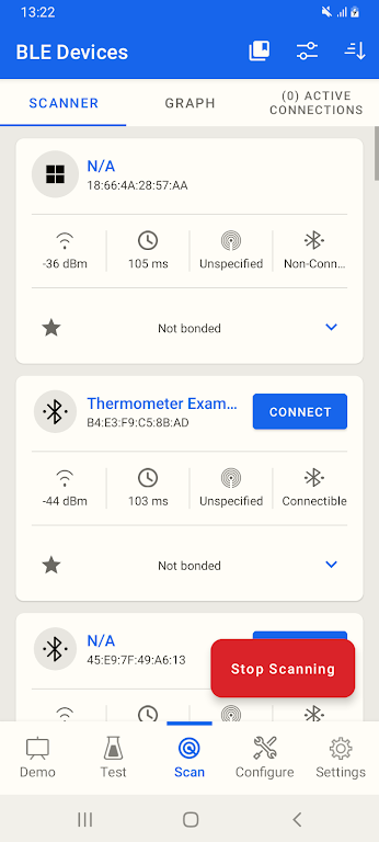 EFR Connect BLE Mobile App Screenshot3