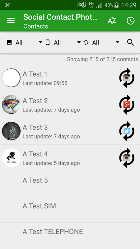 Social Contact Photo Sync Screenshot3