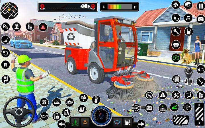 City Trash Truck Driving Games Screenshot5