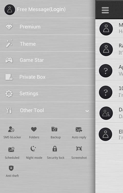 GO SMS PRO METALR THEME EX Screenshot1