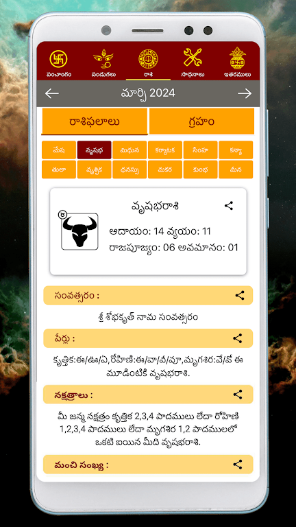 Telugu Calendar Panchangam App Screenshot1