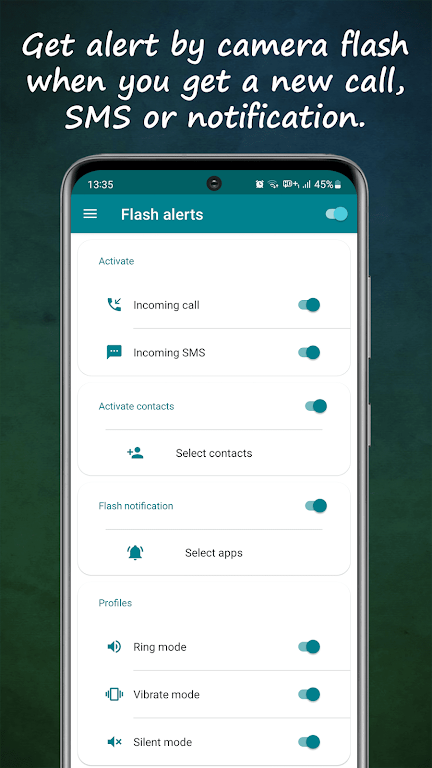 Flash alert call, notification Screenshot1