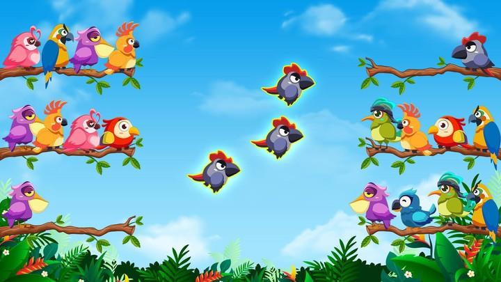 Bird Sort Color Puzzle Game Screenshot1