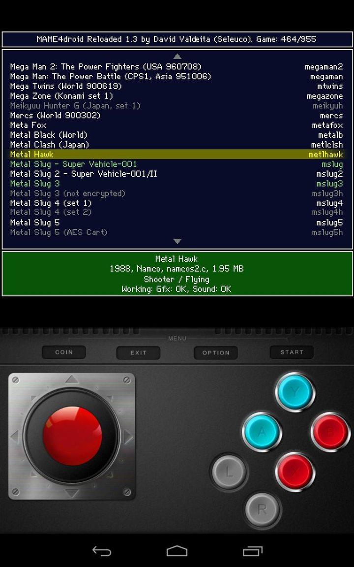 MAME4droid (0.139u1) Screenshot2